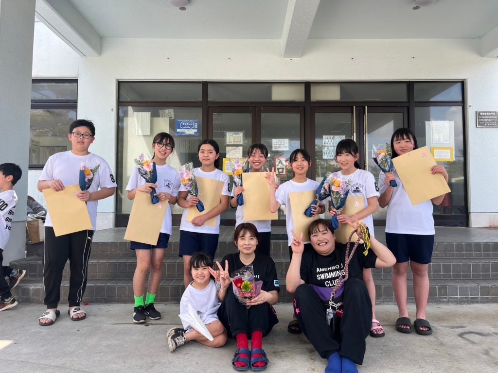 第127 回水泳記録会、6年生卒団式